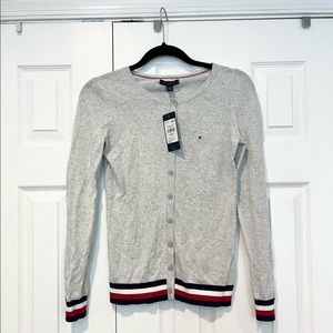 Tommy Hilfiger Womens Gray Button down sweater classic XXS